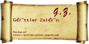 Göttler Zalán névjegykártya